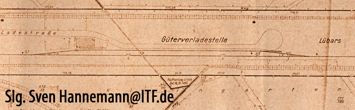 DIe Güterladestelle Lübars 1947. Richtung Rosenthal sind zwei Weichen zu erkennen. Das lässt darauf schließen, dass es einst noch ein Stumpfgleis gab. Slg Sven Hannemann